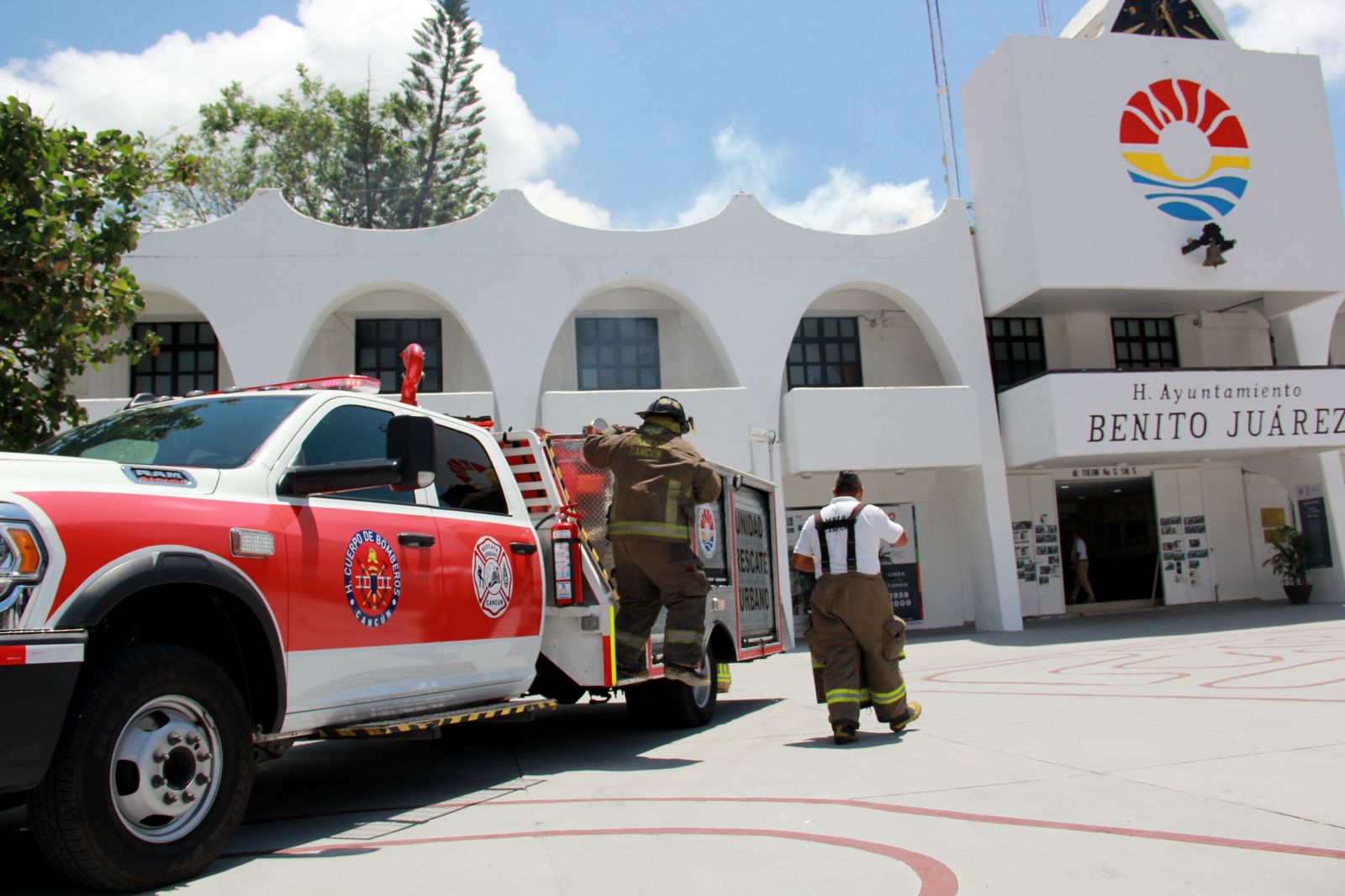 Escuelas y empresas colaboran en el simulacro.