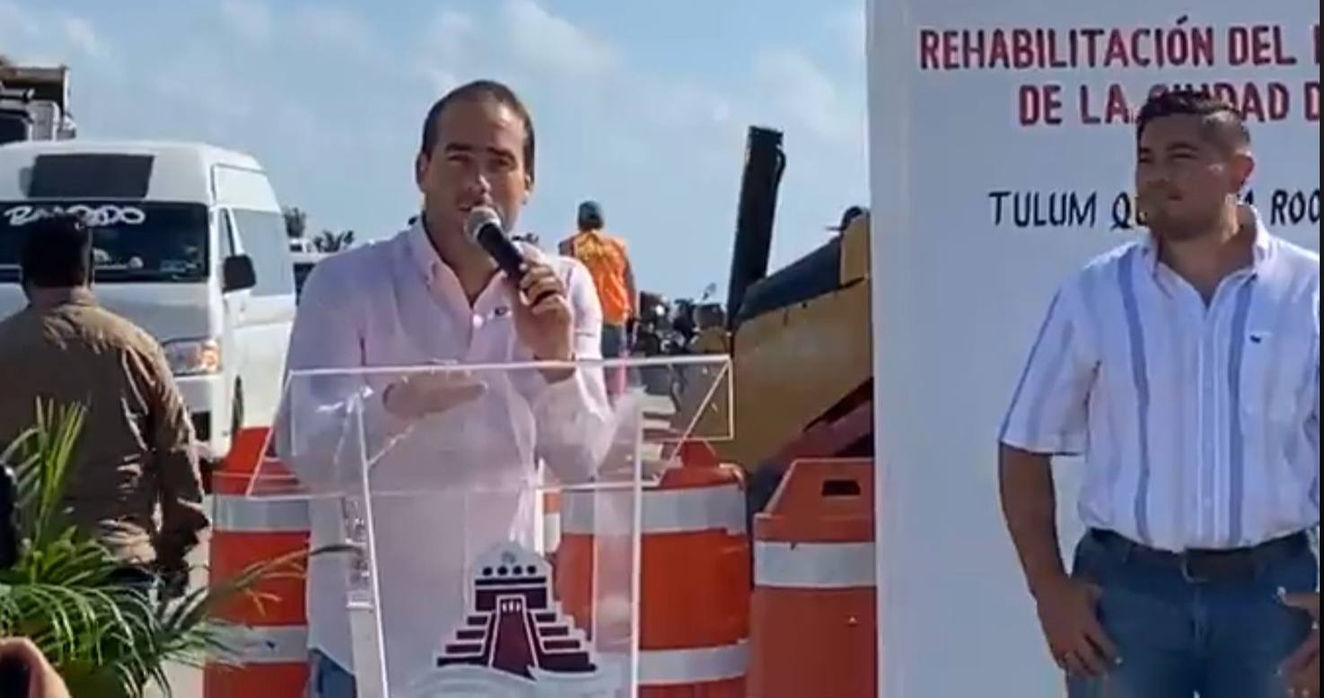 Rehabilitación del paseo costero en Tulum.