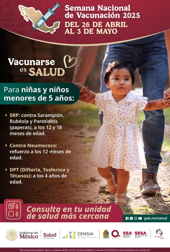 La vacunación es esencial para proteger a la comunidad y prevenir enfermedades en niñas, niños y adultos.