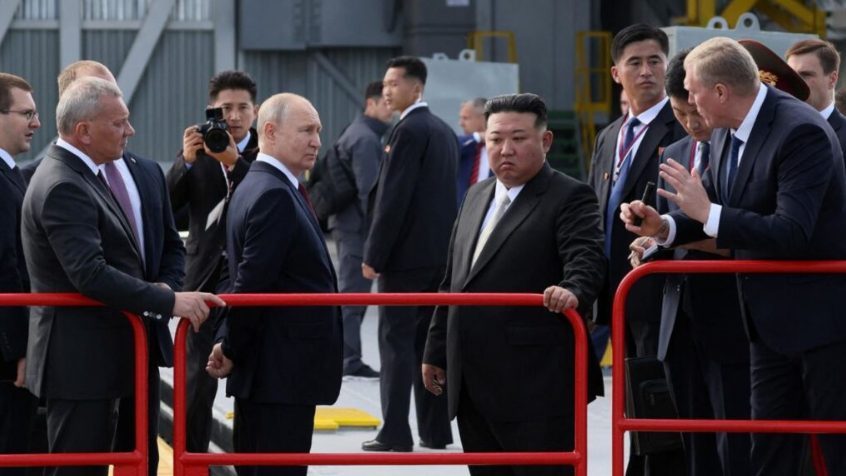 Soldados norcoreanos en entrenamiento militar.