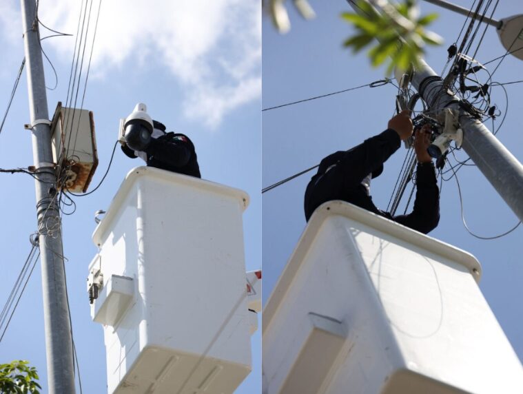 Cámaras irregulares cerca del Hospital General de Cancún.