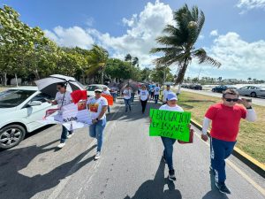 Protesta masiva en defensa de la seguridad social.