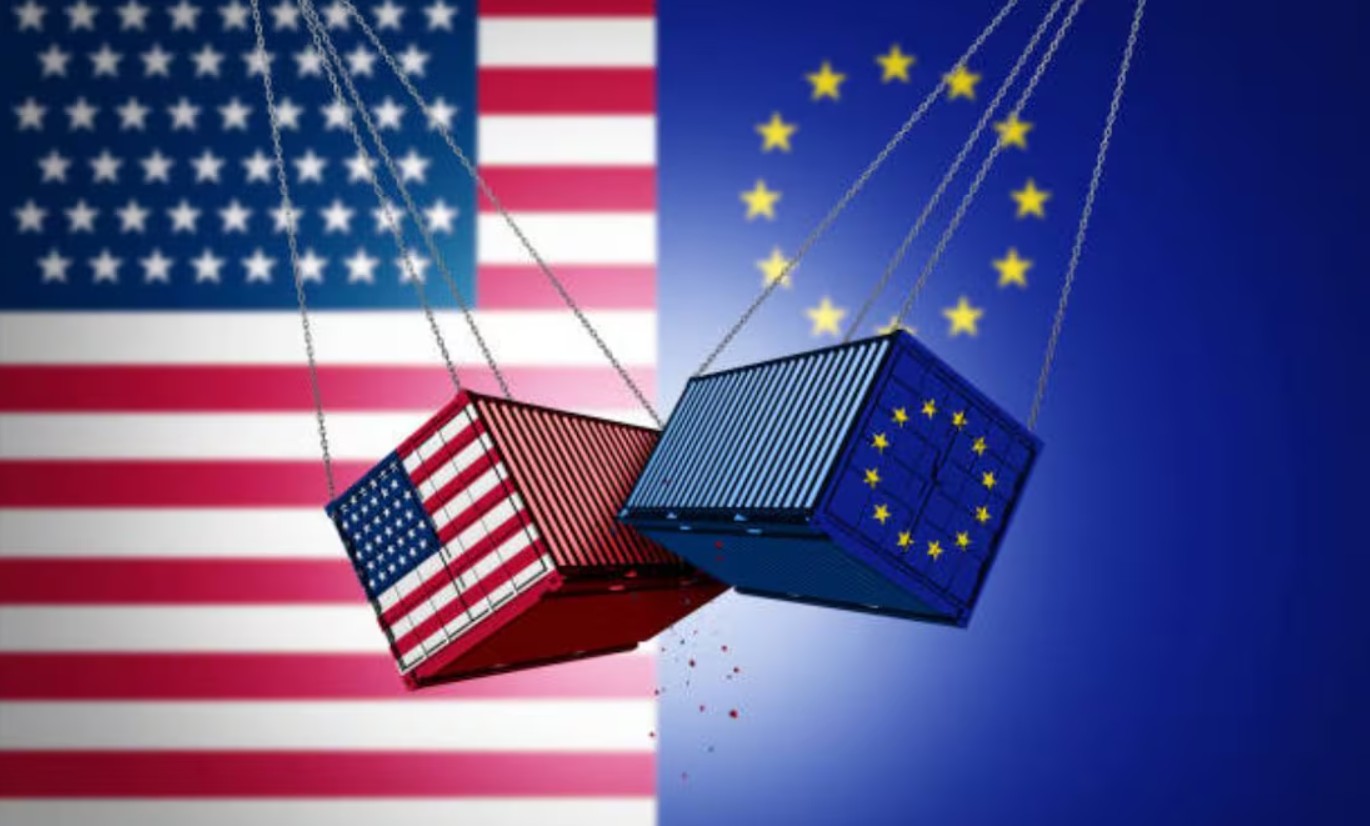 "La UE amenaza con aranceles a EE. UU. por 95,000 millones de euros."