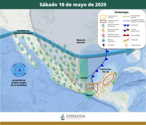 "El frente frío 42 aumenta el riesgo de lluvias intensas en Quintana Roo."
