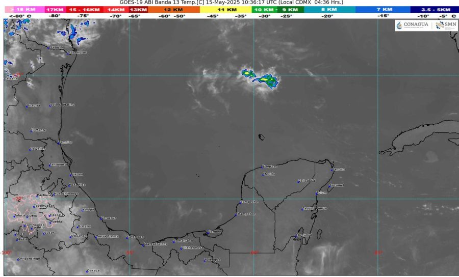 Cielo despejado y calor en Quintana Roo.