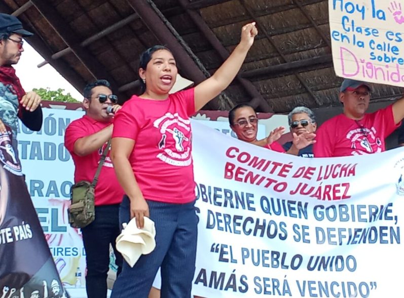 Más de 6 mil maestros se preparan para el paro nacional en Cancún.