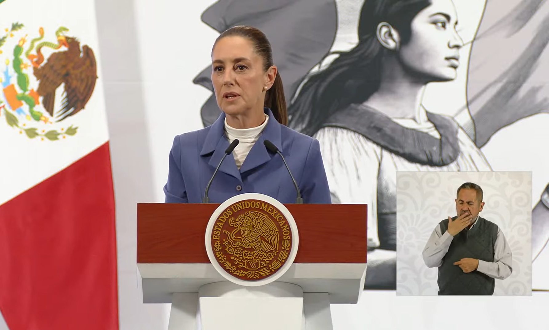 Donald Trump en una reunión oficial.