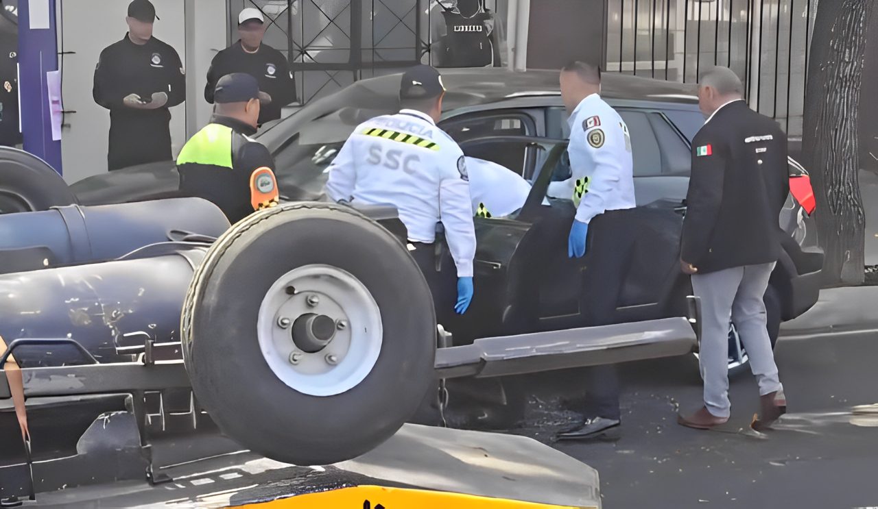 Escena del ataque en la calzada de Tlalpan.