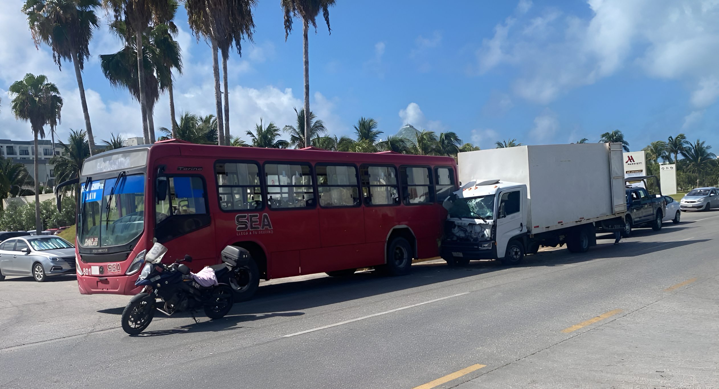 Accidente en la Zona Hotelera de Cancún.