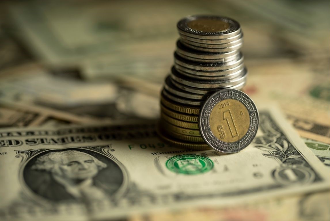 Gráfico de la cotización del peso mexicano.