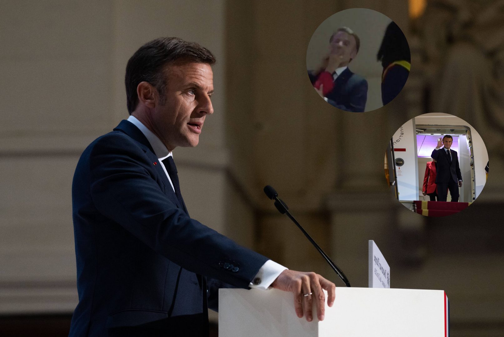 Brigitte Macron y Emmanuel Macron en Hanói.