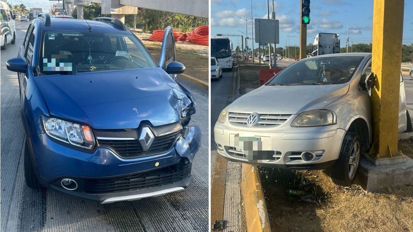 Vista del tráfico afectado en la zona tras el accidente.