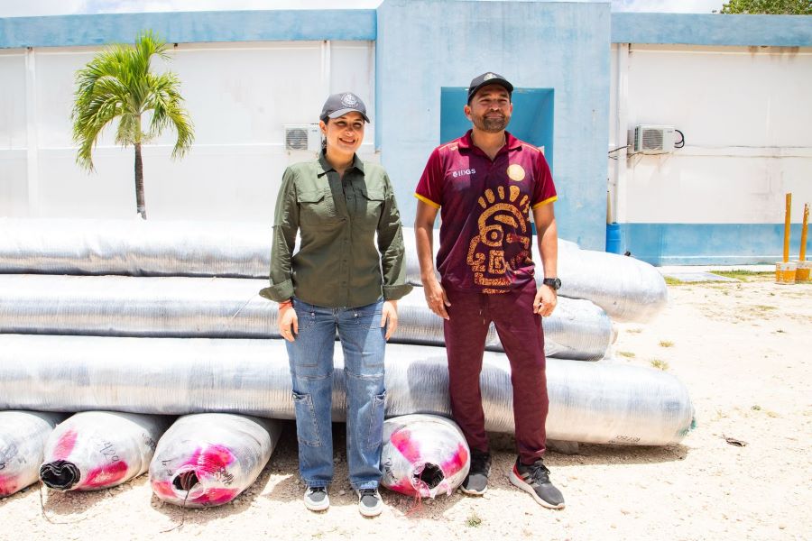 Estefanía Mercado inicia la rehabilitación de canchas de fútbol.