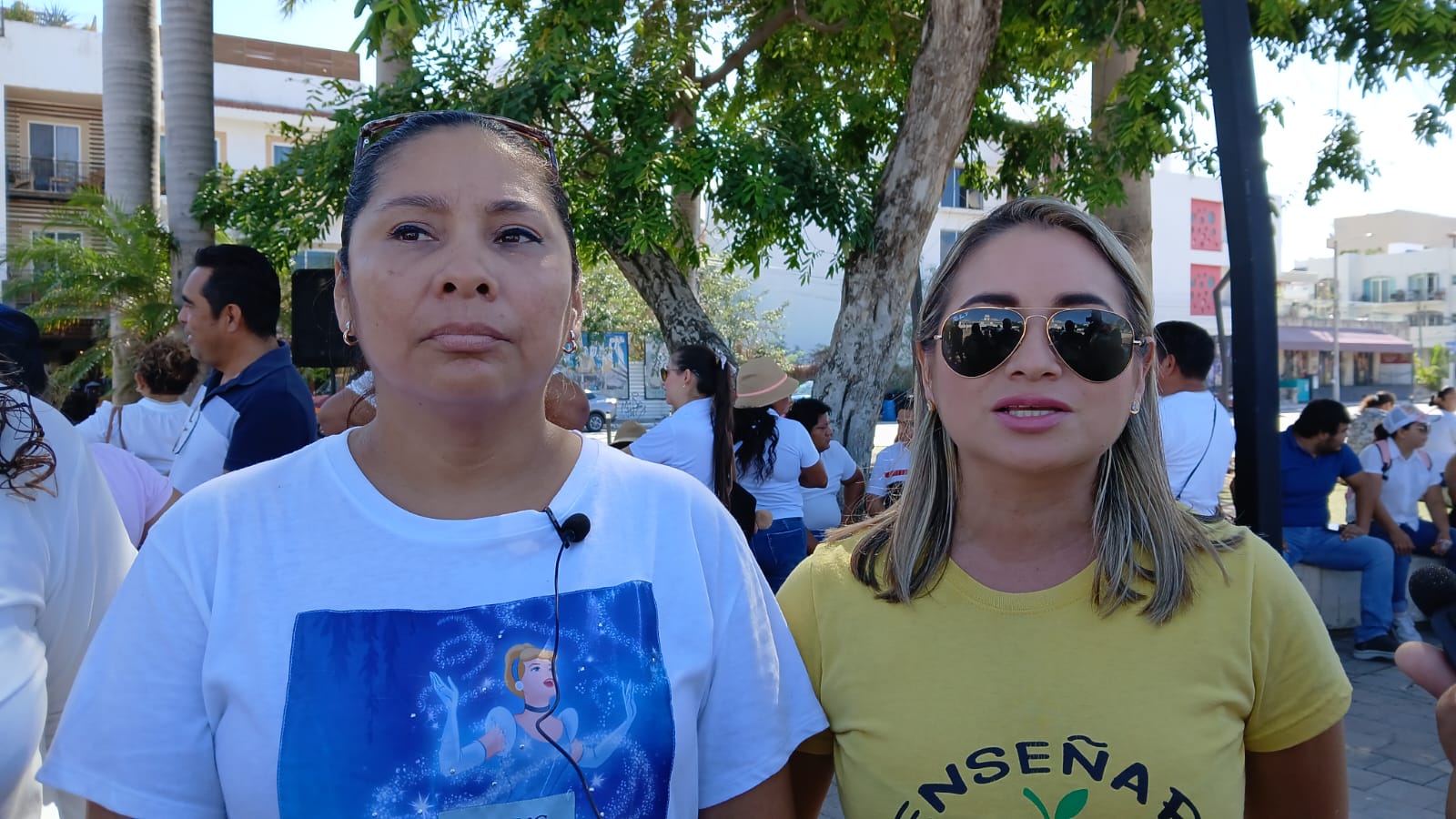 Plaza 28 de Julio, lugar de la reunión docente.
