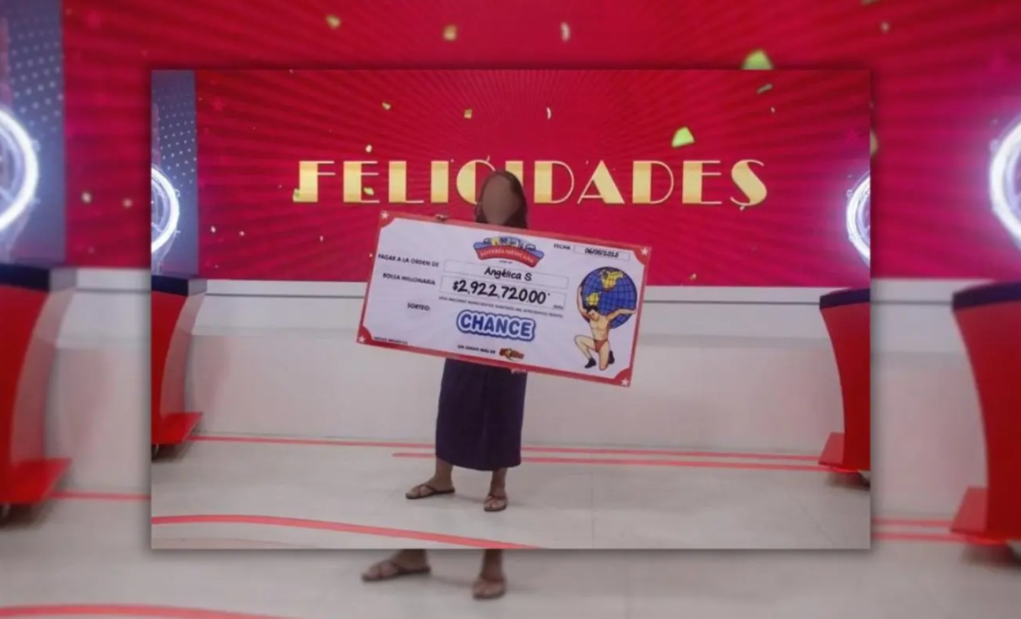 Angélica S. gana 2.9 millones en la Lotería Mexicana.