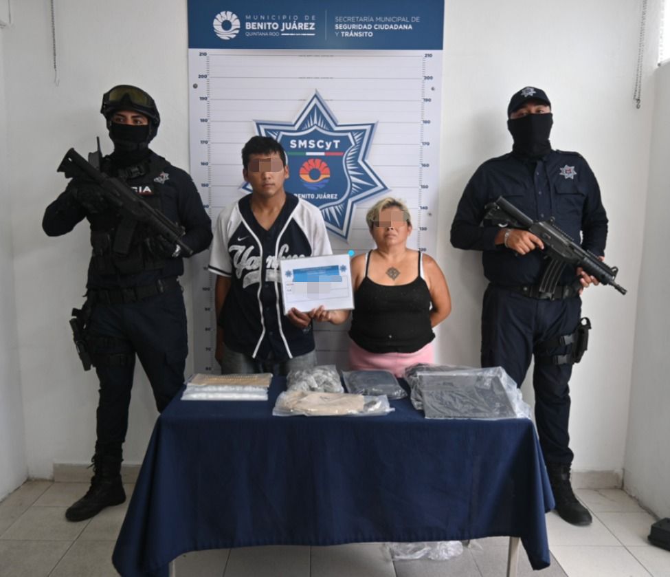Operativo contra el narcomenudeo en Cancún.