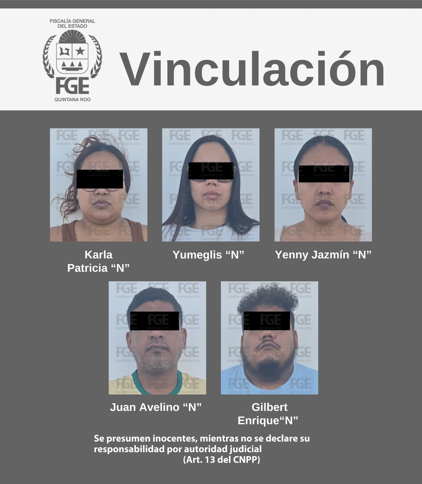 Detención de imputados en Benito Juárez.