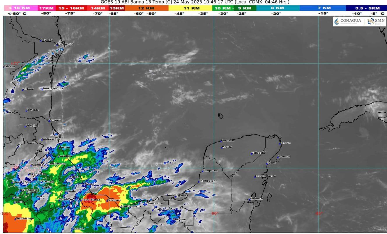 Pronóstico del clima en Quintana Roo.