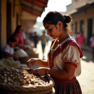 Trabajadores en una fábrica de México con salarios bajos.