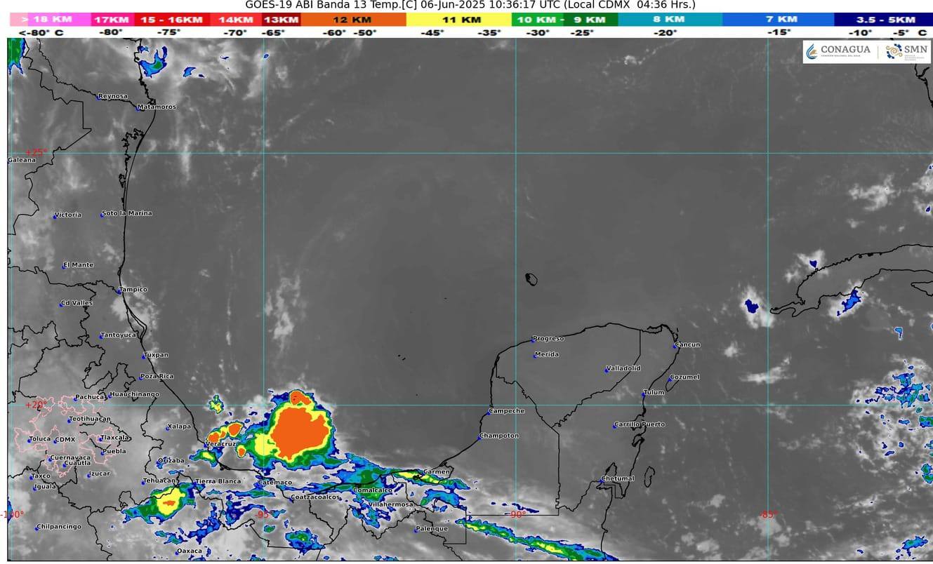 Boletín meteorológico: cielo nublado en Quintana Roo.