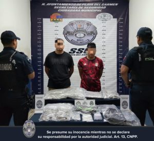Detenciones por narcóticos en Playa del Carmen.