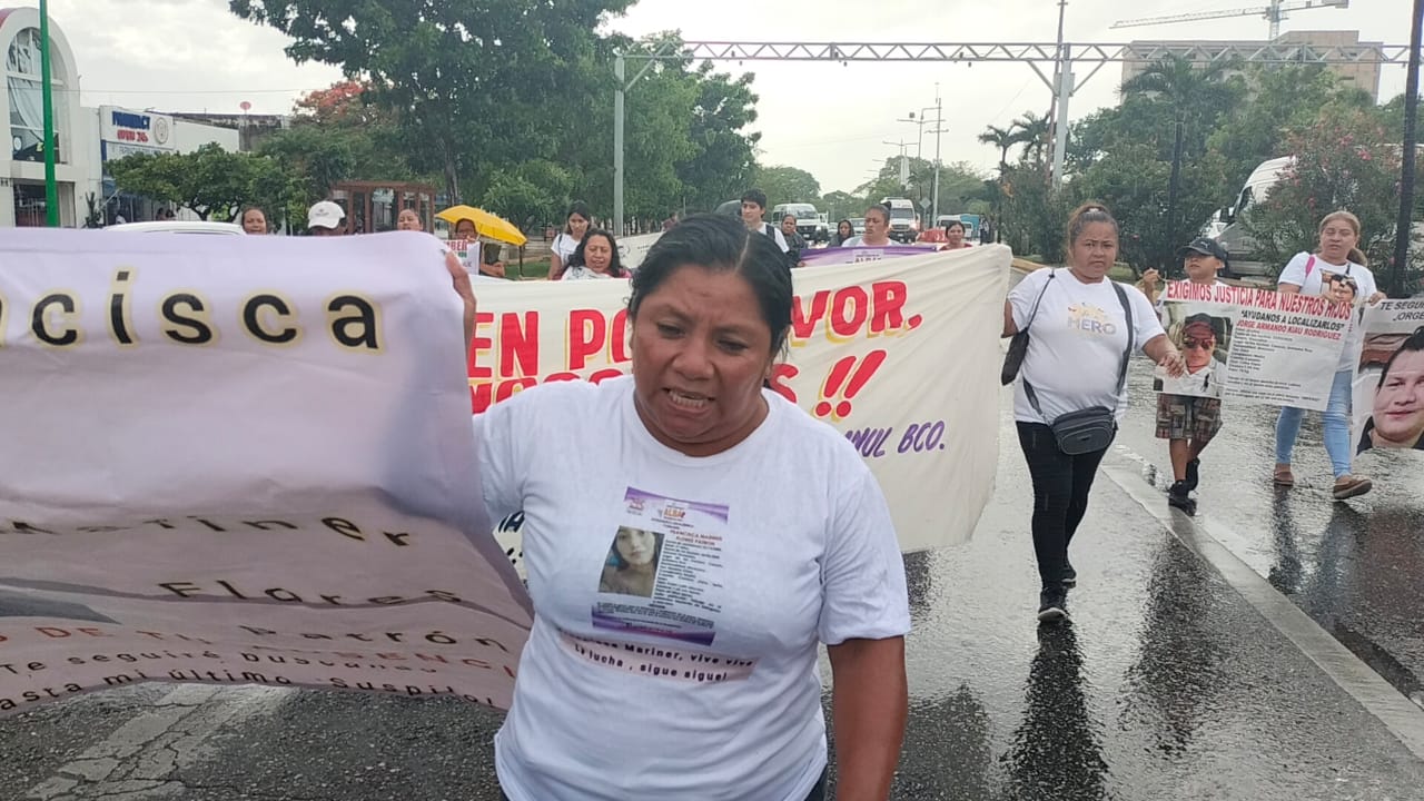 María Patrón Pat, presidenta de Madres Buscadoras, busca justicia por su hija Francisca Mariner.