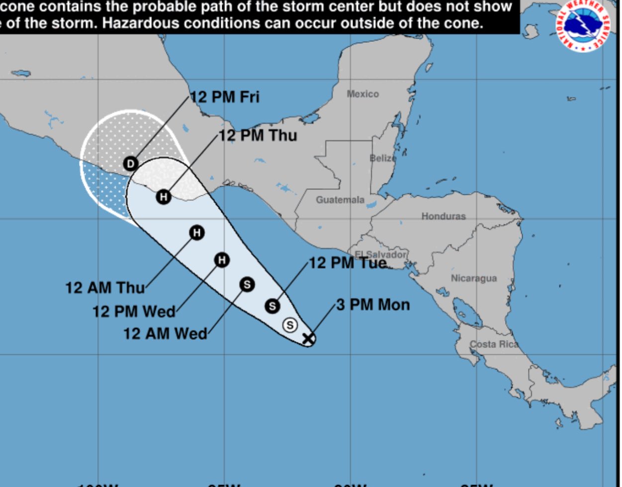 El ciclón Erick se dirige a Guerrero y Oaxaca, impactará el 19 de junio.