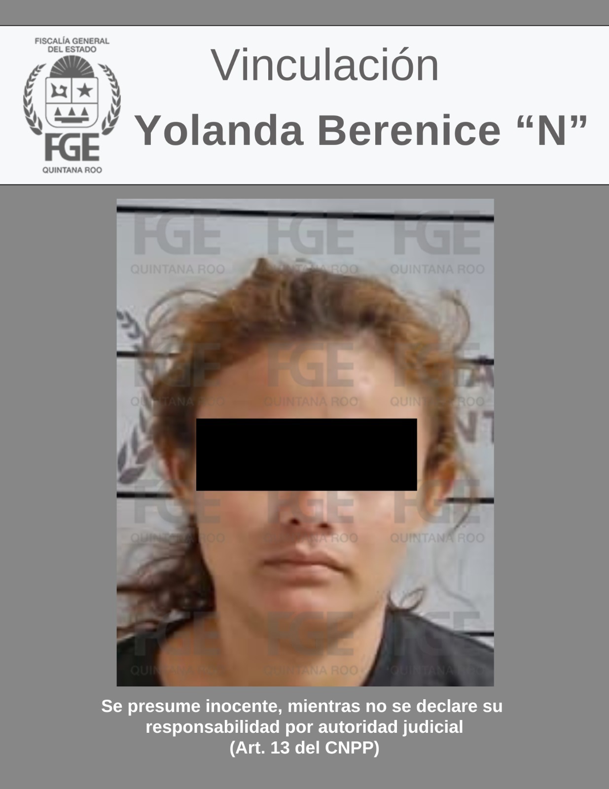 Yolanda Berenice “N” vinculada a homicidio.