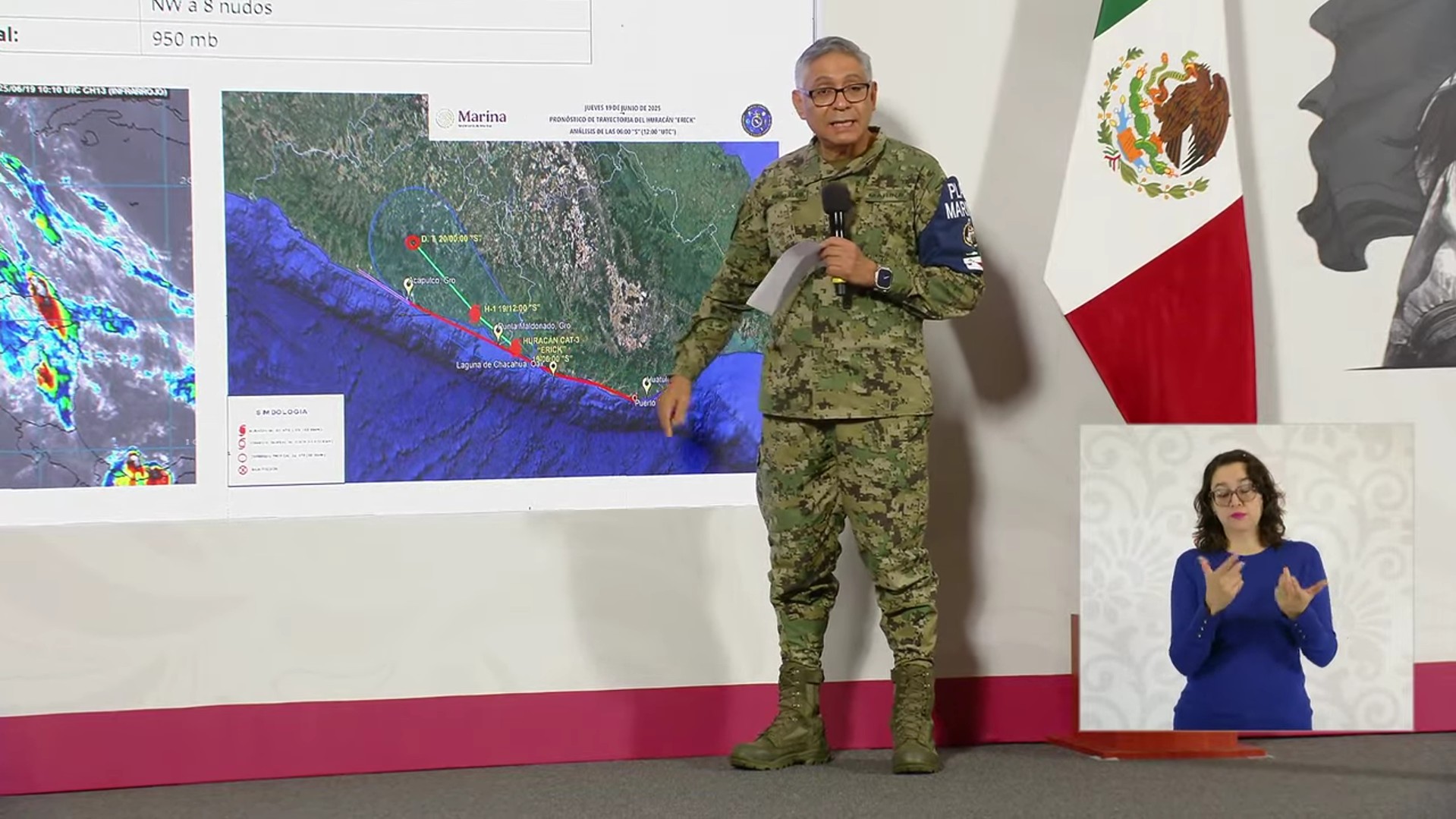 "Impacto del huracán Erick en Oaxaca y Guerrero."