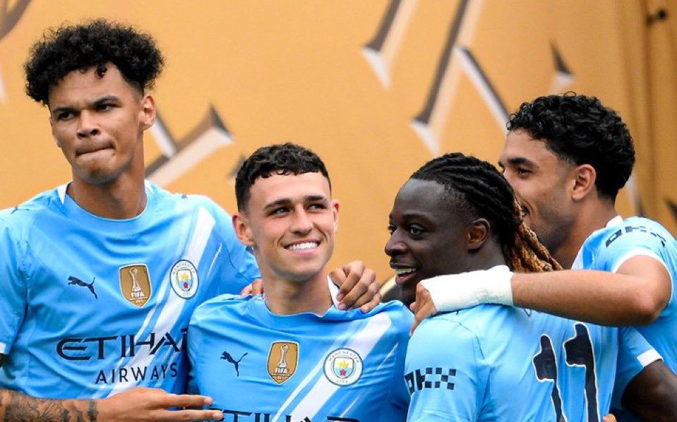 Phil Foden celebra el gol del Manchester City.