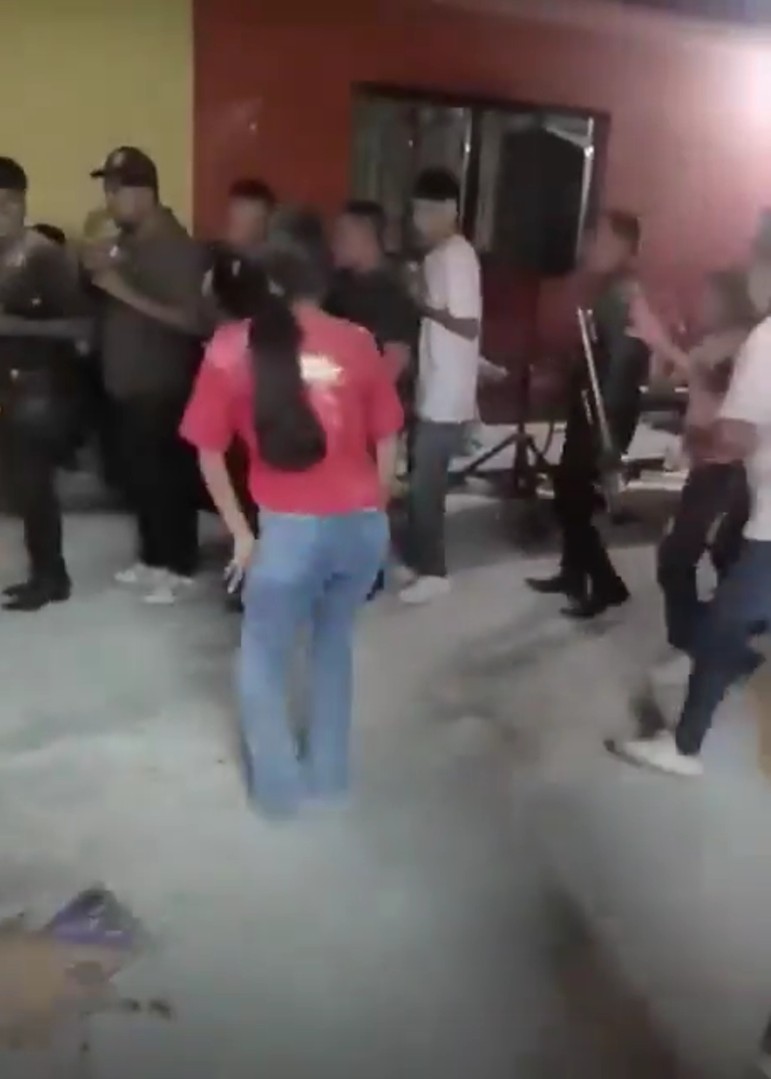 La escena del ataque en Irapuato durante la celebración de San Juan.