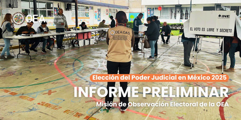 México rechaza recomendaciones de la OEA sobre elección del Poder Judicial.