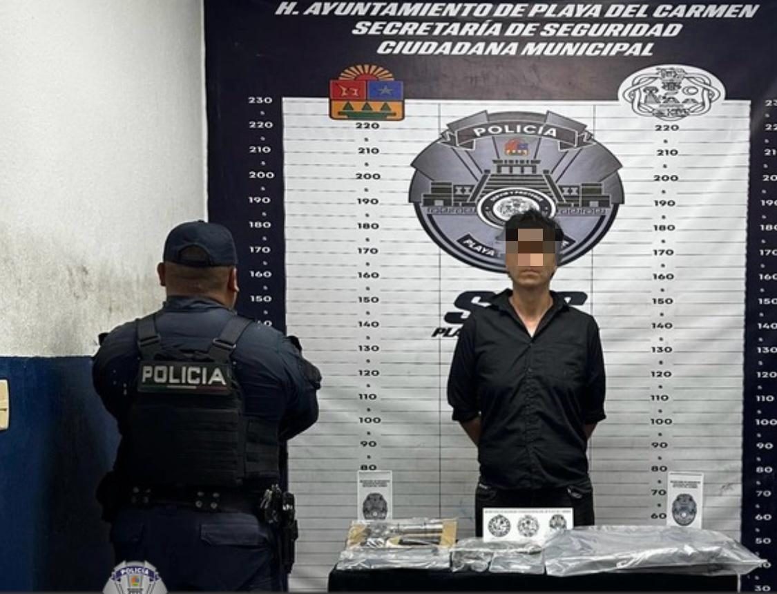 Detenido por narcotráfico en Playa del Carmen.