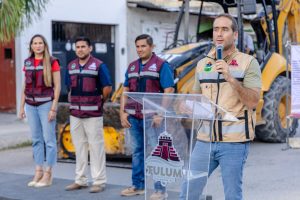 Inicio de la pavimentación en Mayapaax.
