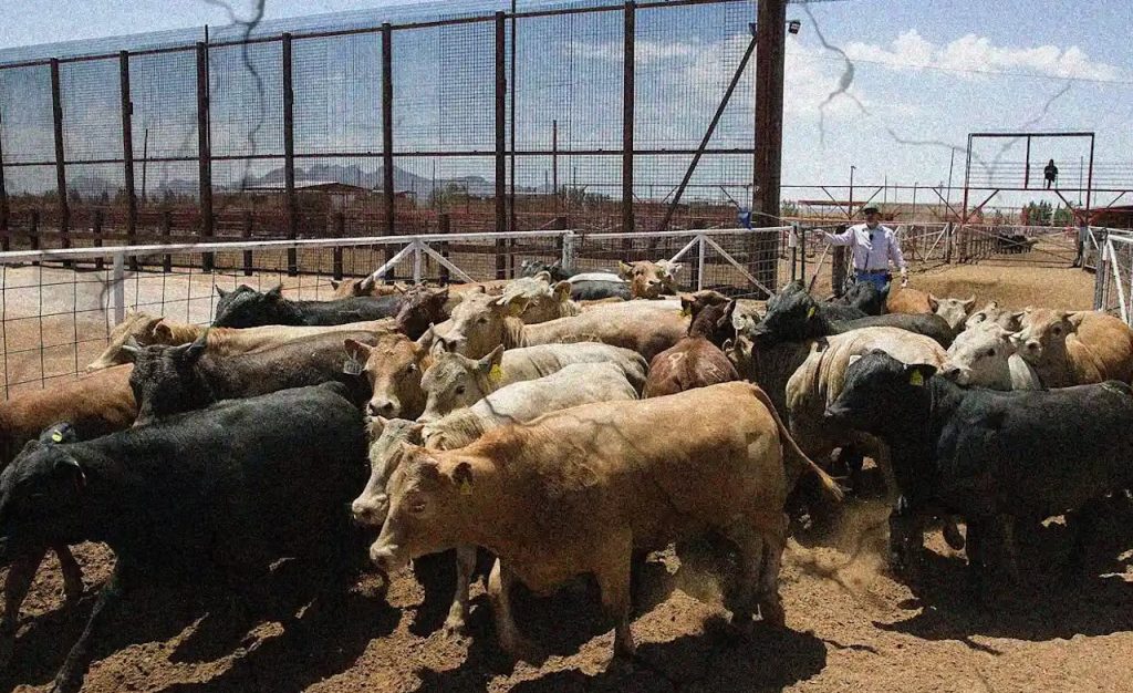 Ganado mexicano listo para cruzar la frontera sur de Estados Unidos.