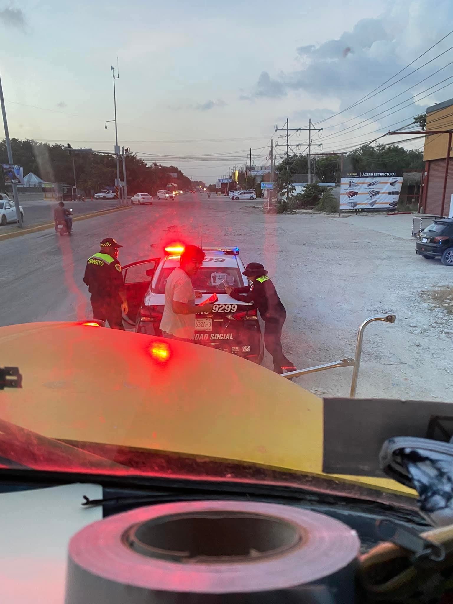 Operativos de tránsito en Tulum.