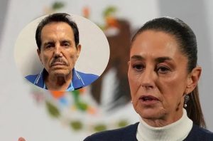 La presidenta Claudia Sheinbaum pronuncia un discurso sobre seguridad.