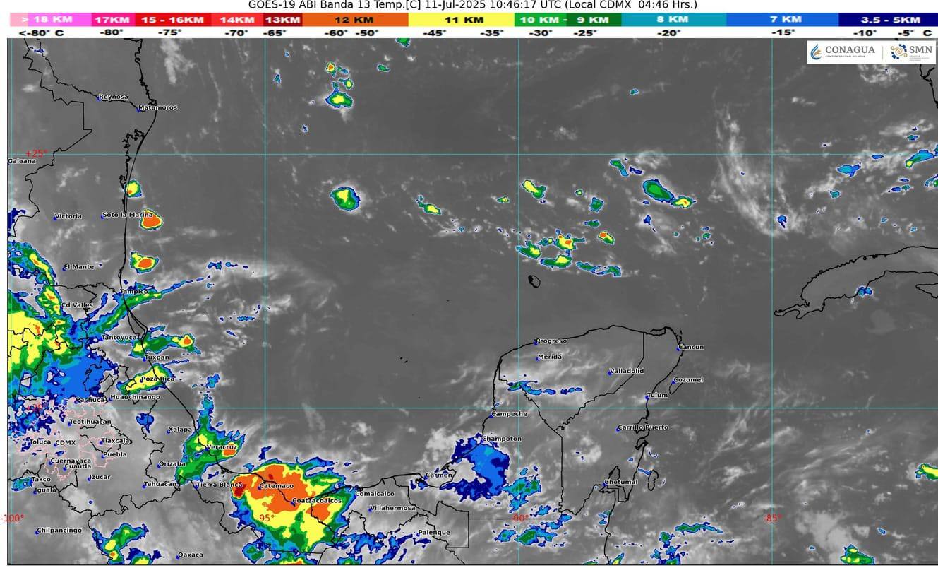 "Cielo parcialmente nublado en Quintana Roo."
