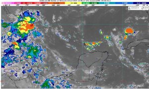 Onda tropical en el Caribe.