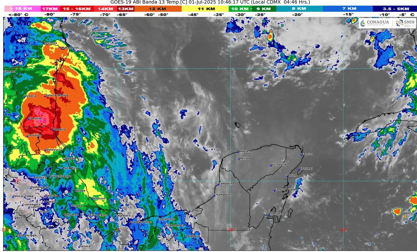 Pronóstico de clima en Quintana Roo: condiciones cálidas y lluvias.