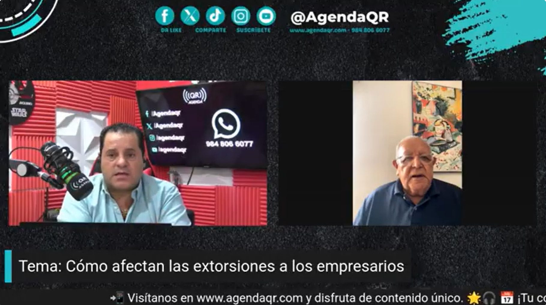 Eduardo Galaviz Ibarra, Pdte. Observatorio Legislativo de Quintana Roo, abordando la extorsión por "derecho de piso".