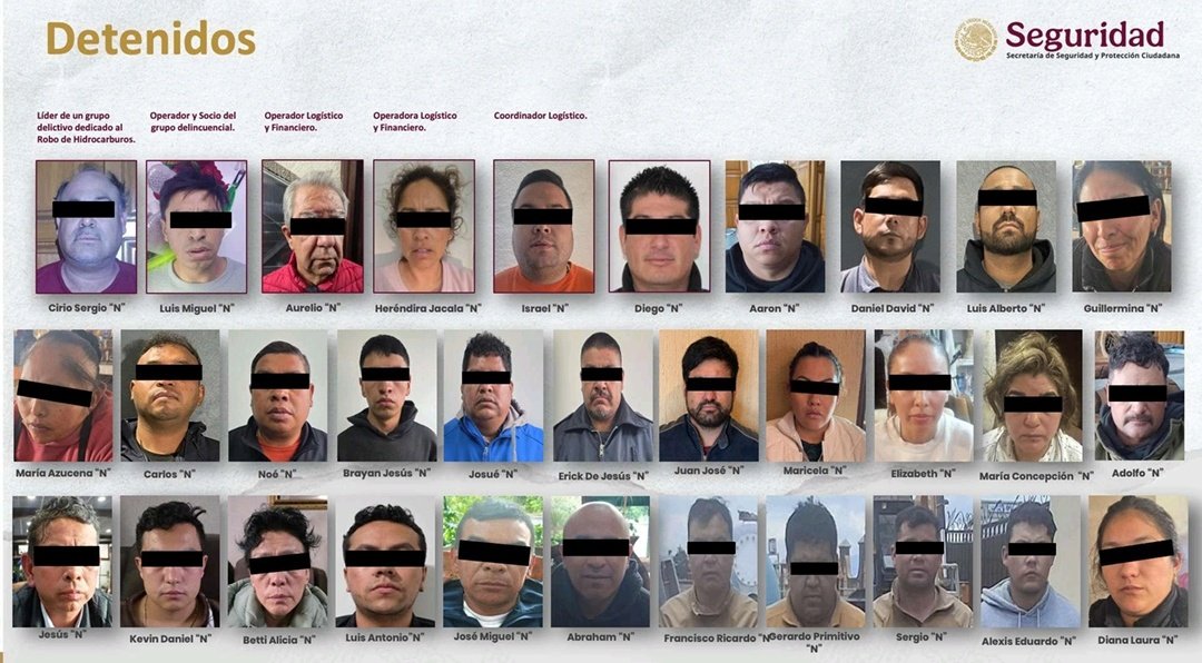 Operativo de seguridad en acción contra el huachicoleo.