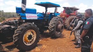 Vista aérea del predio asegurado en Bacalar.