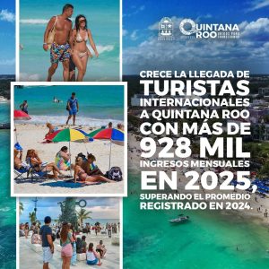 Cozumel y Mahahual reciben el 64% de los turistas de crucero en México, consolidando el turismo de cruceros en Quintana Roo con 3.6 millones de visitantes.
