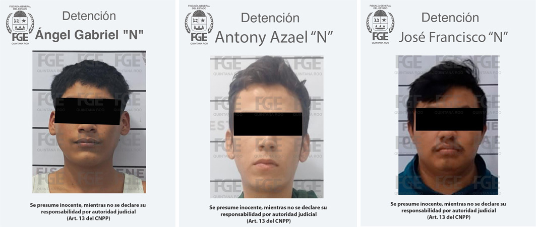 Elementos de seguridad durante el operativo en Tulum.