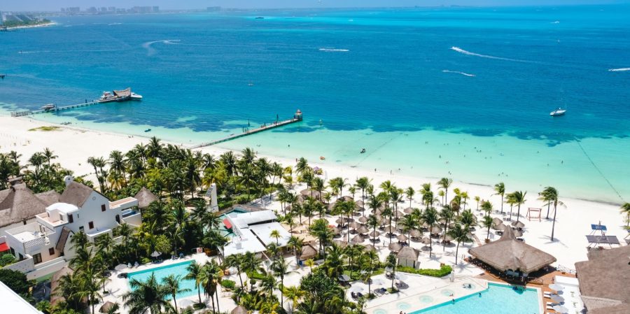 Vista del nuevo desarrollo hotelero en Cancún.