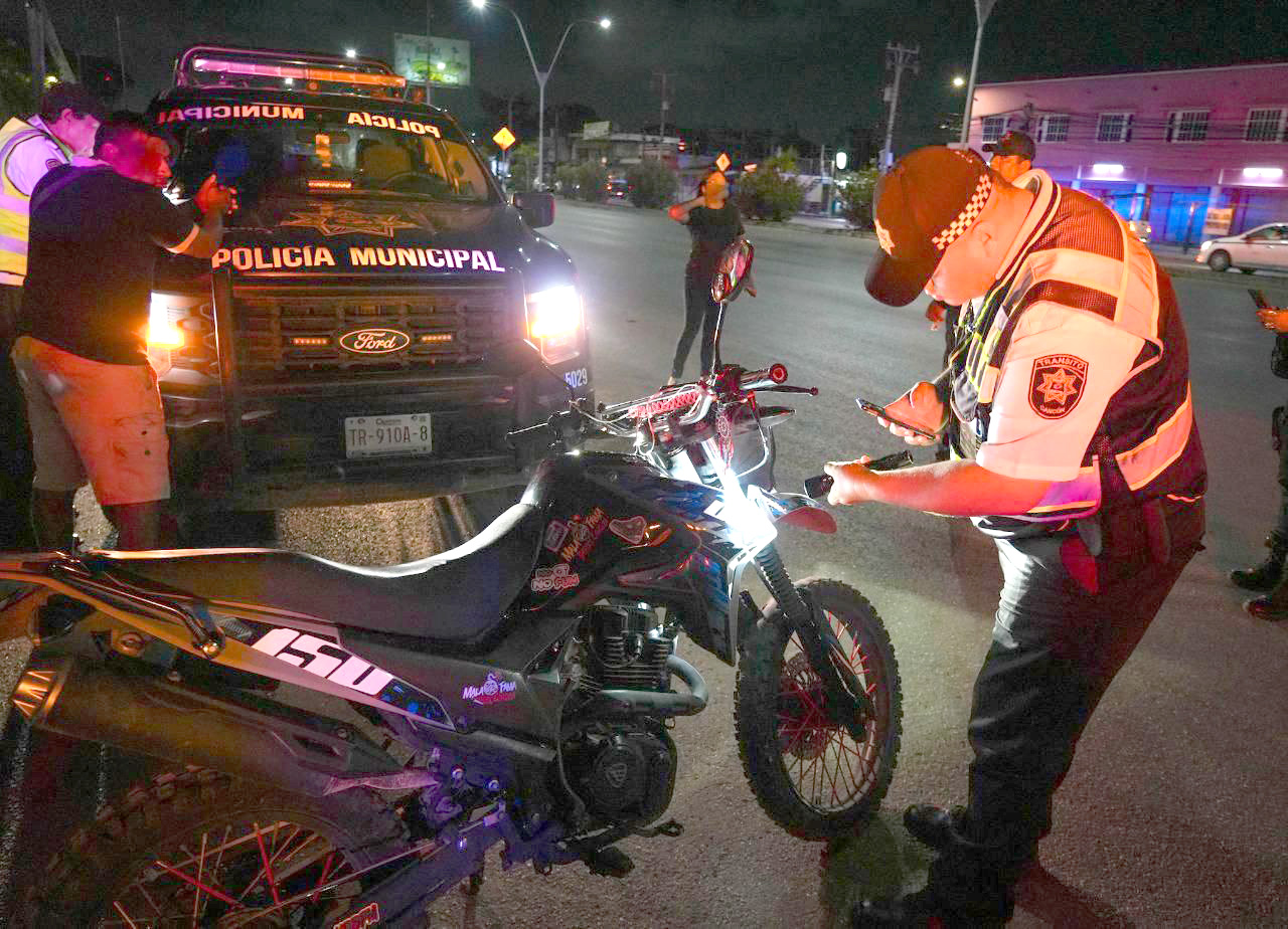 Operativo de la SMSCyT en Cancún.