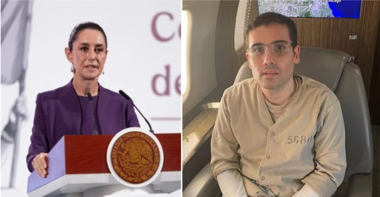 Claudia Sheinbaum durante su conferencia matutina en Palacio Nacional.