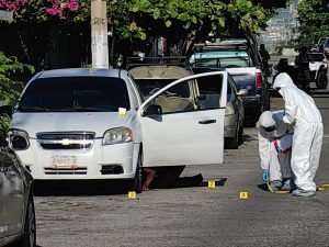 Escena del ataque a Gustavo Pérez de León en Acapulco.