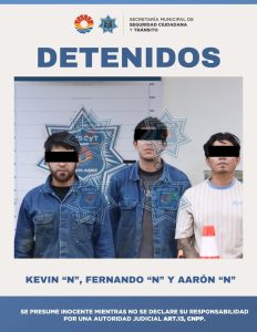 Tres hombres fueron detenidos en Cancún con uniformes falsos de la CFE.